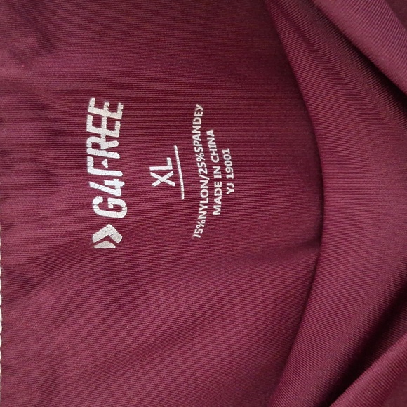 🍇 G4 Free maroon high waist athletic pants. XL. - Picture 7 of 8
